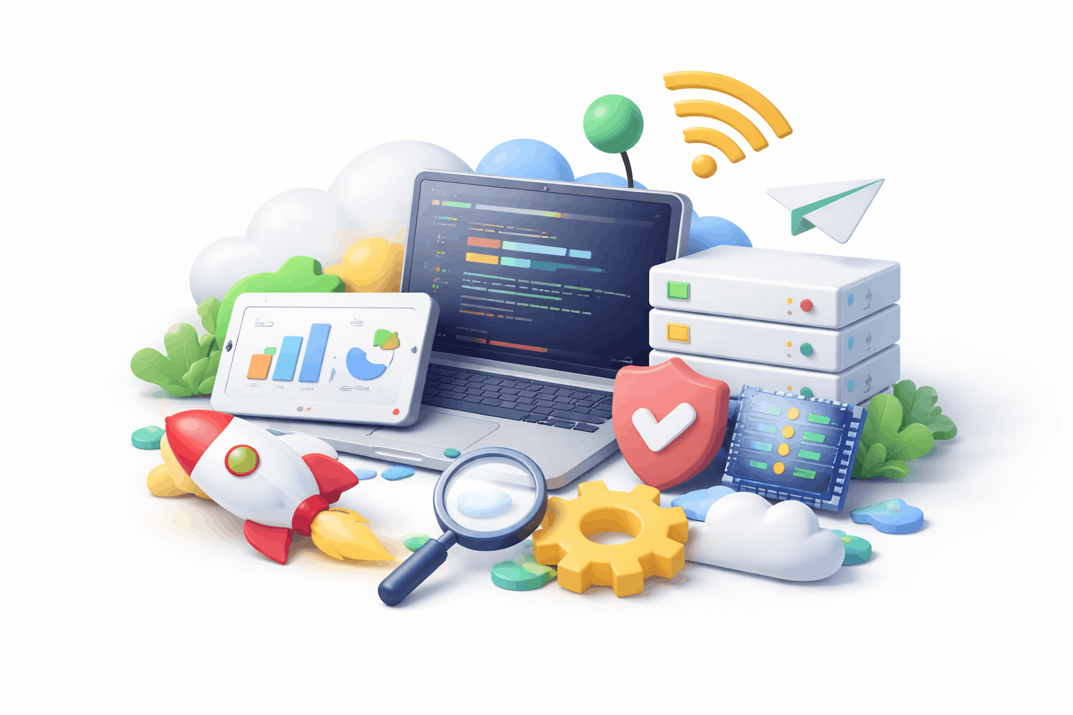 Softwareentwicklungs- und IT-Team bei der Arbeit